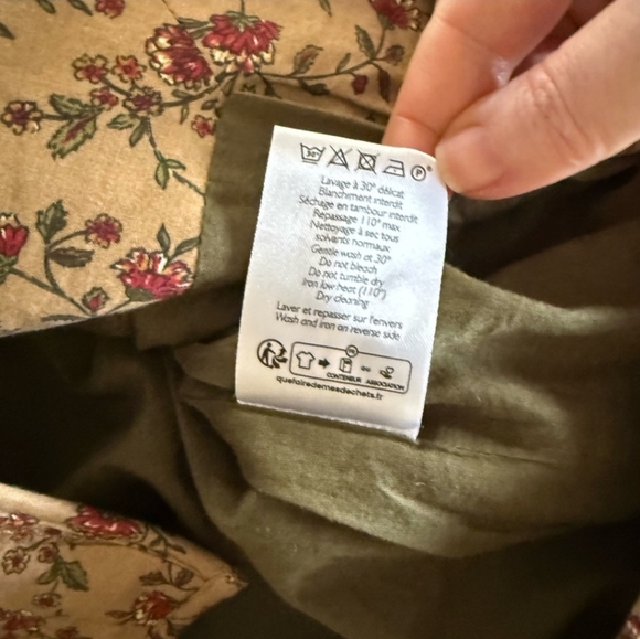 SÉZANE Paoline Tie Front Jacket In Miranda Beige Floral Print New 40/8 RARE NWOT - Picture 16 of 16